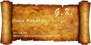 Gasz Katalin névjegykártya